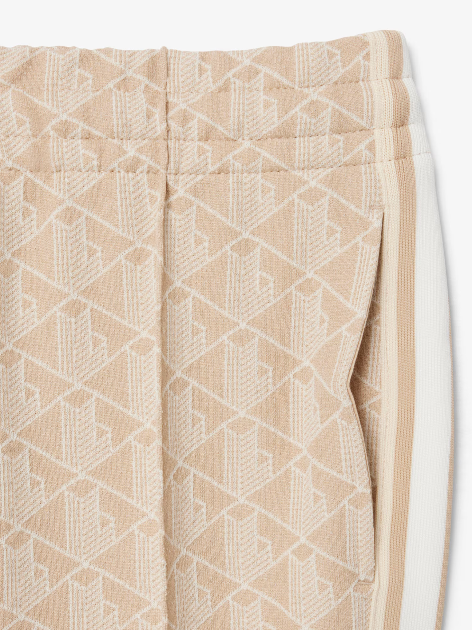 LACOSTE WOMEN Flared Monogram Sweatpants Beige