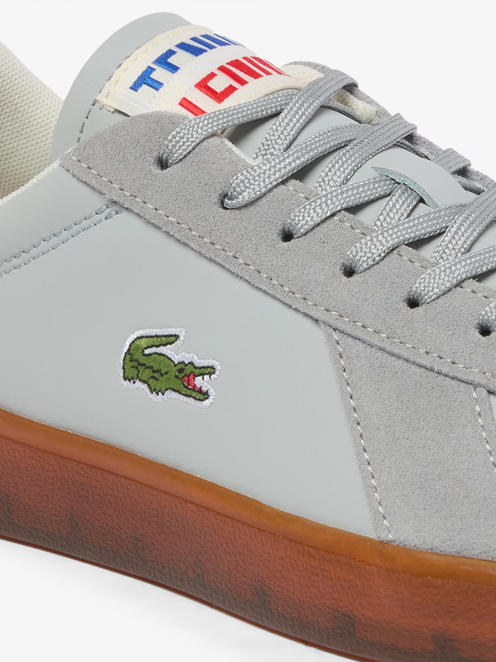 LACOSTE Baseshot Pro Leather Sneakers Light Grey