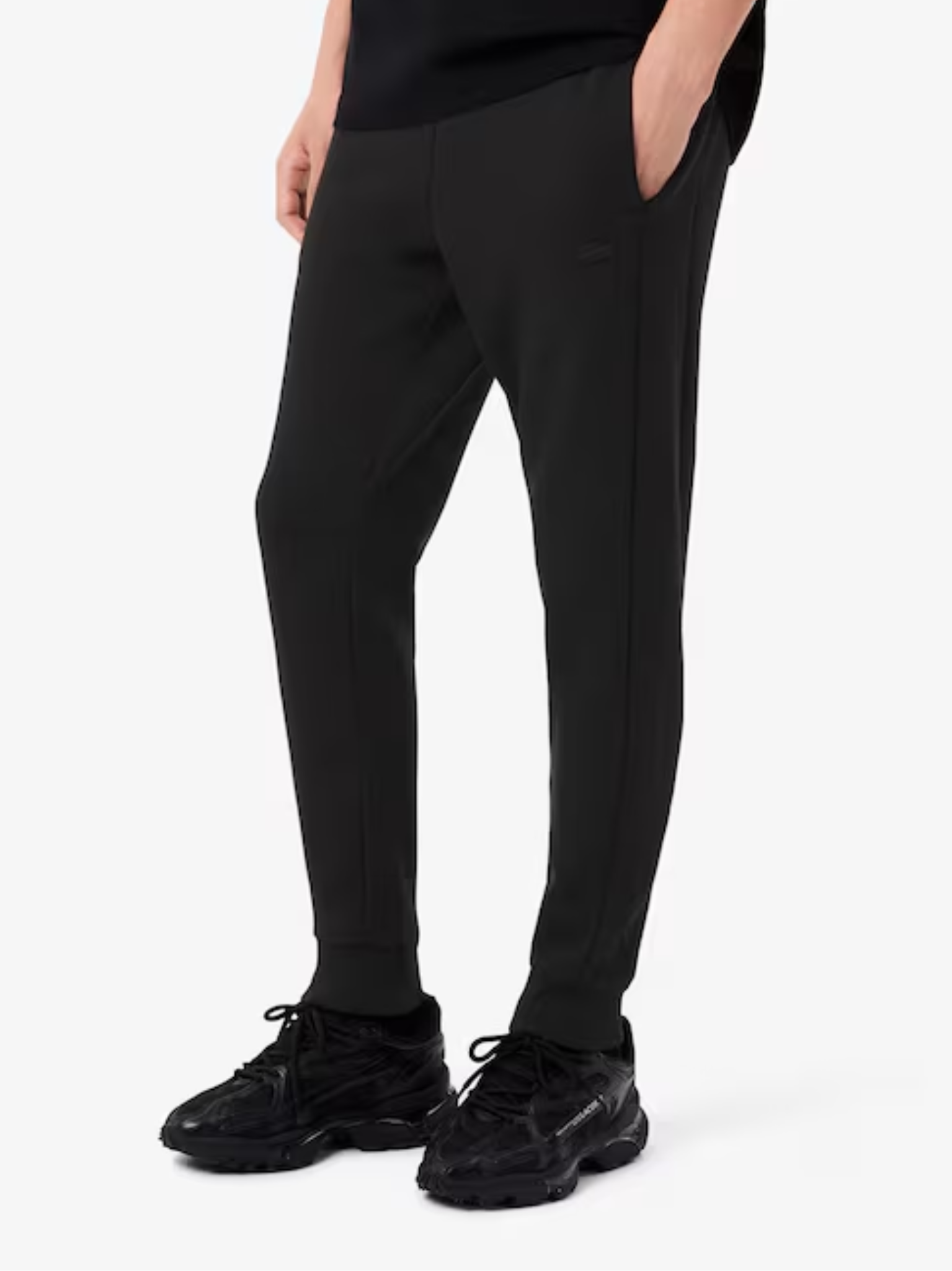 LACOSTE Fitted Jersey Sweatpants Black