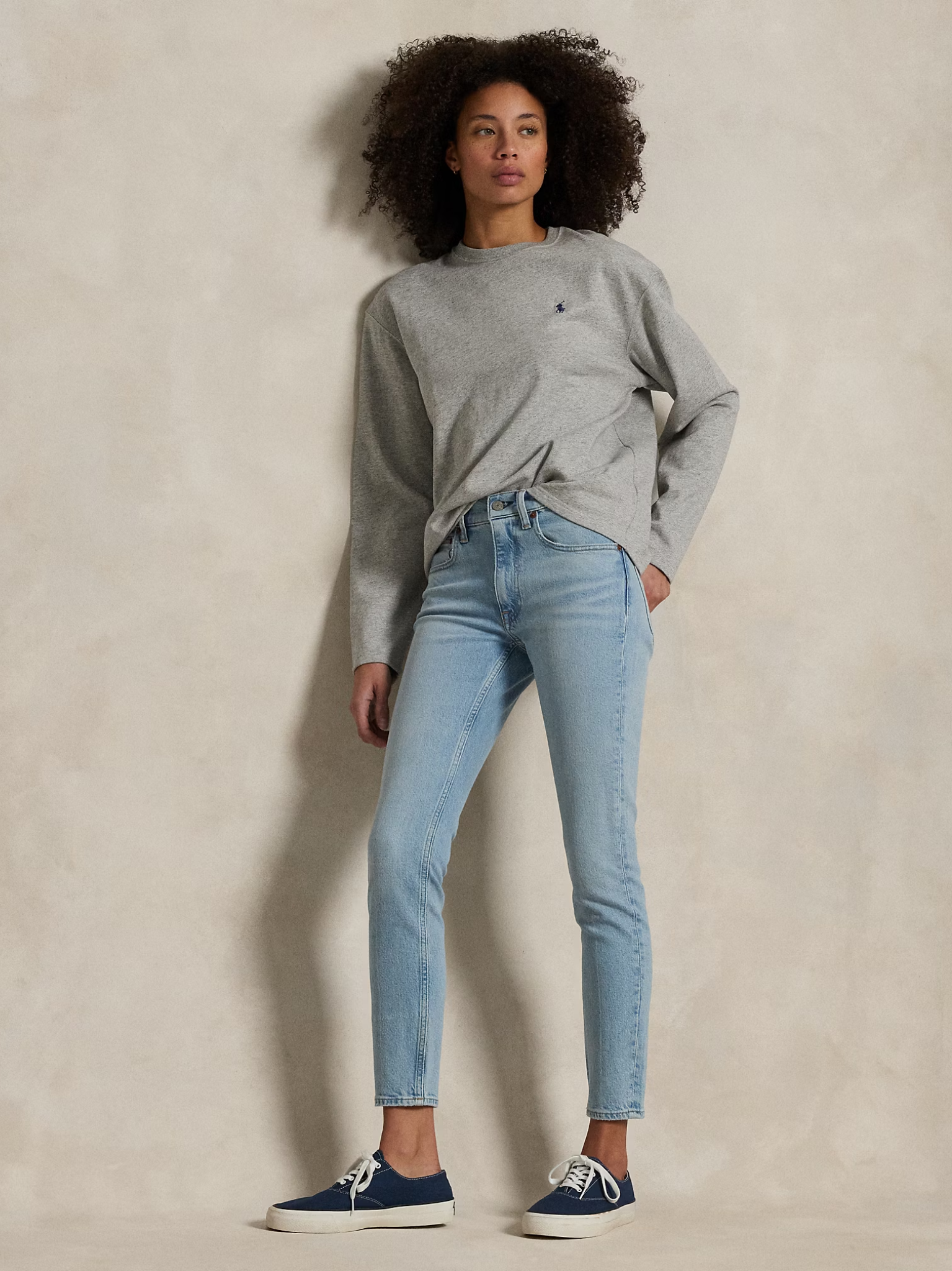 RALPH LAUREN WOMEN Mid Rise Super-slim Jeans Dulah Wash
