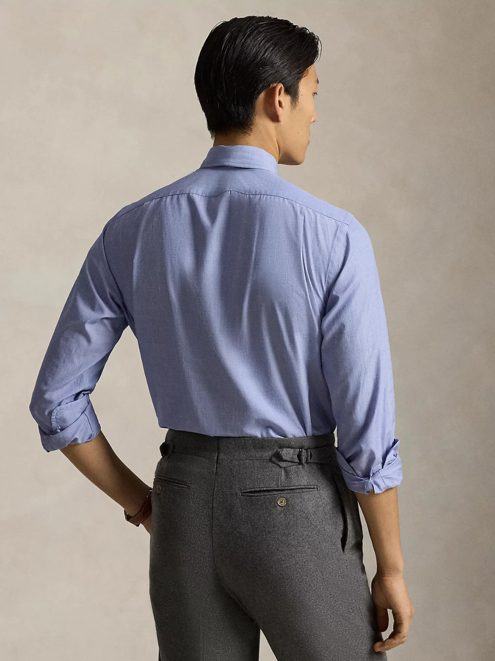 RALPH LAUREN Classic Fit End-On-End Shirt Navy