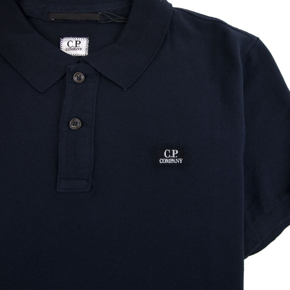 Cp Company Polo Shirt In Navy