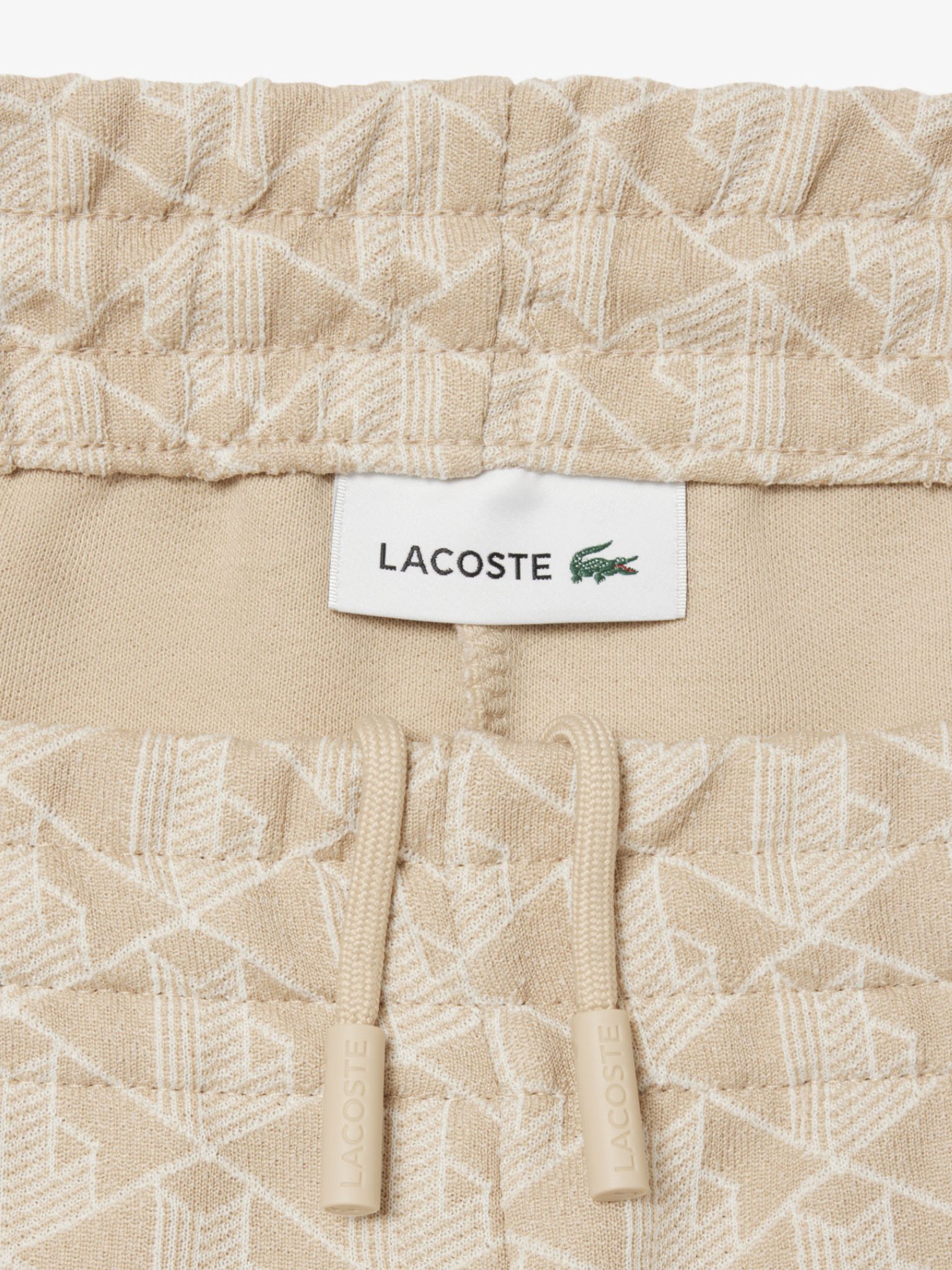 LACOSTE WOMEN Flared Monogram Sweatpants Beige