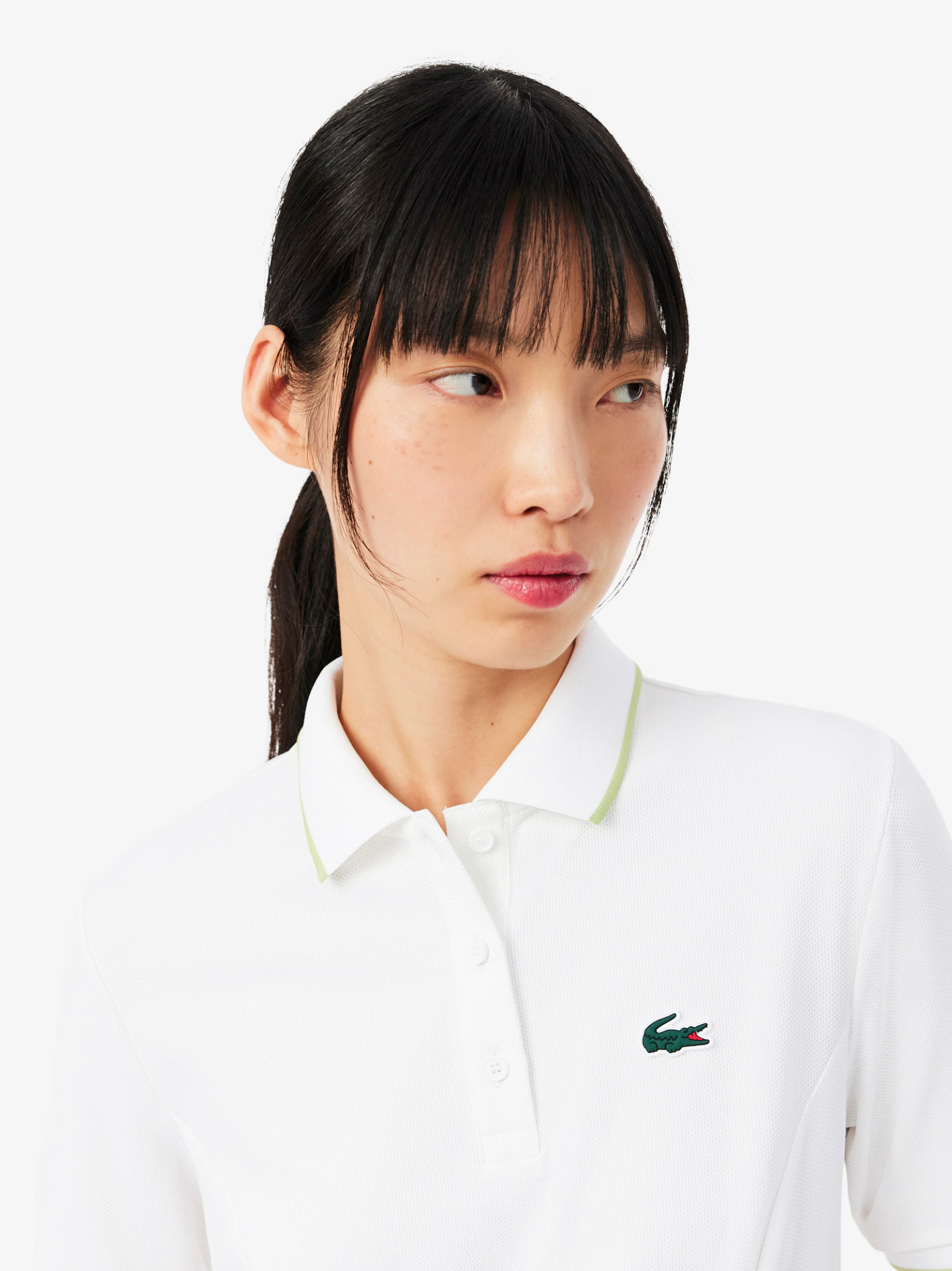 LACOSTE WOMEN Ultra Dry Trim Accent Golf Dress White