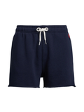 RALPH LAUREN WOMEN Frayed-hem Loungewear Shorts Navy