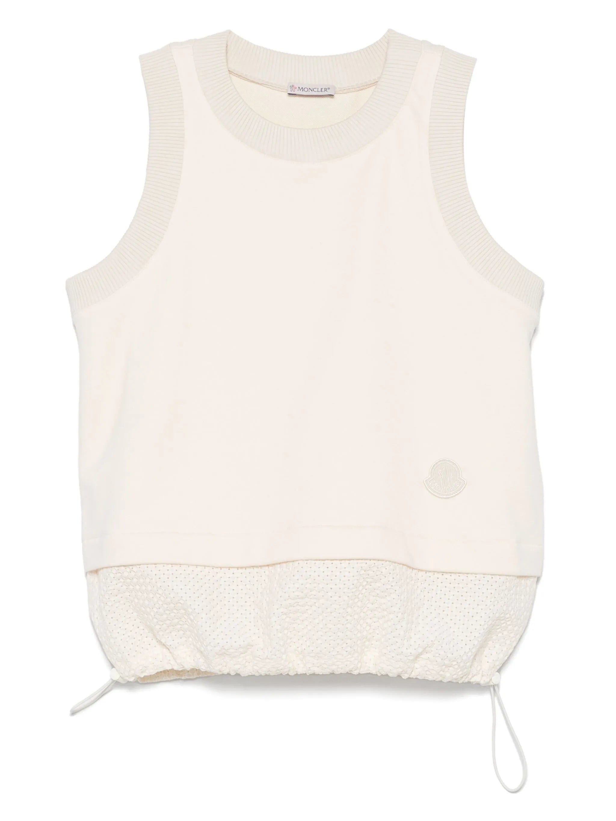 MONCLER WOMEN Embroidered Tank Top White
