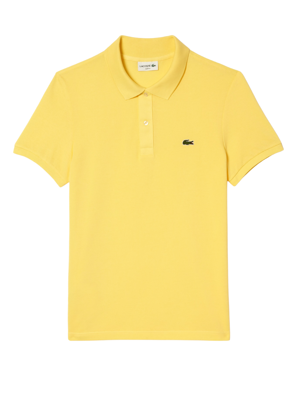 LACOSTE Slim Fit L.12.12 Piqué Polo Shirt Pastel Yellow