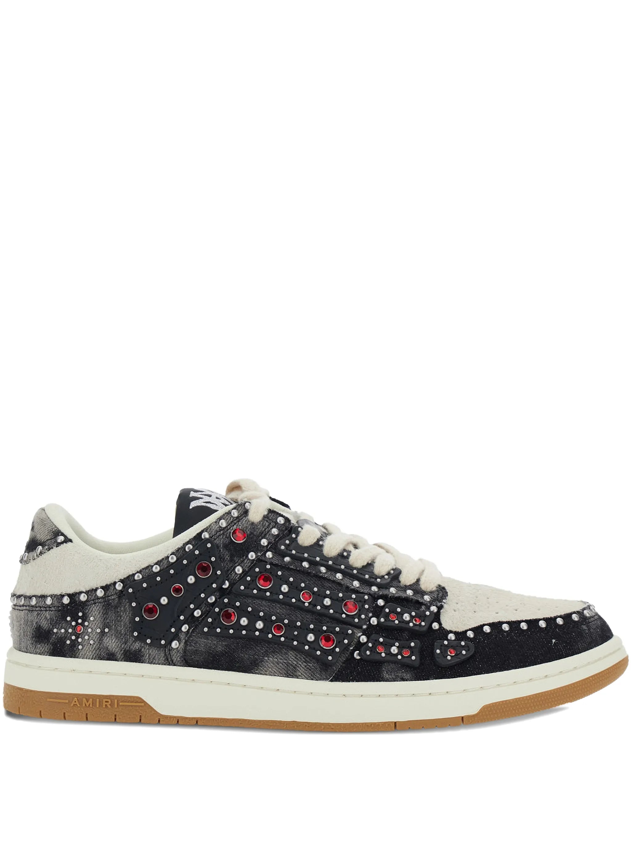AMIRI Stud Skel Top Low Sneakers Black
