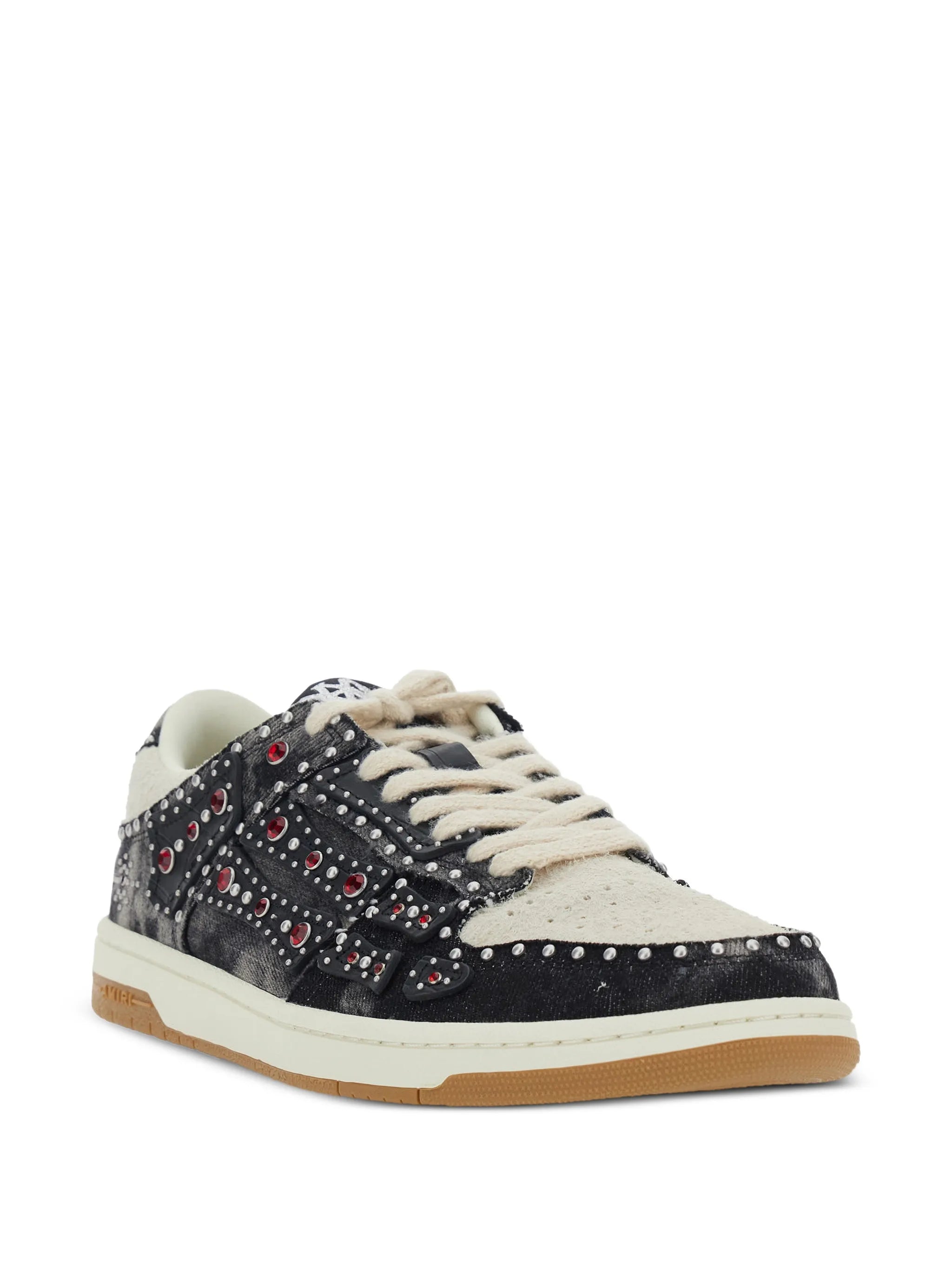 AMIRI Stud Skel Top Low Sneakers Black