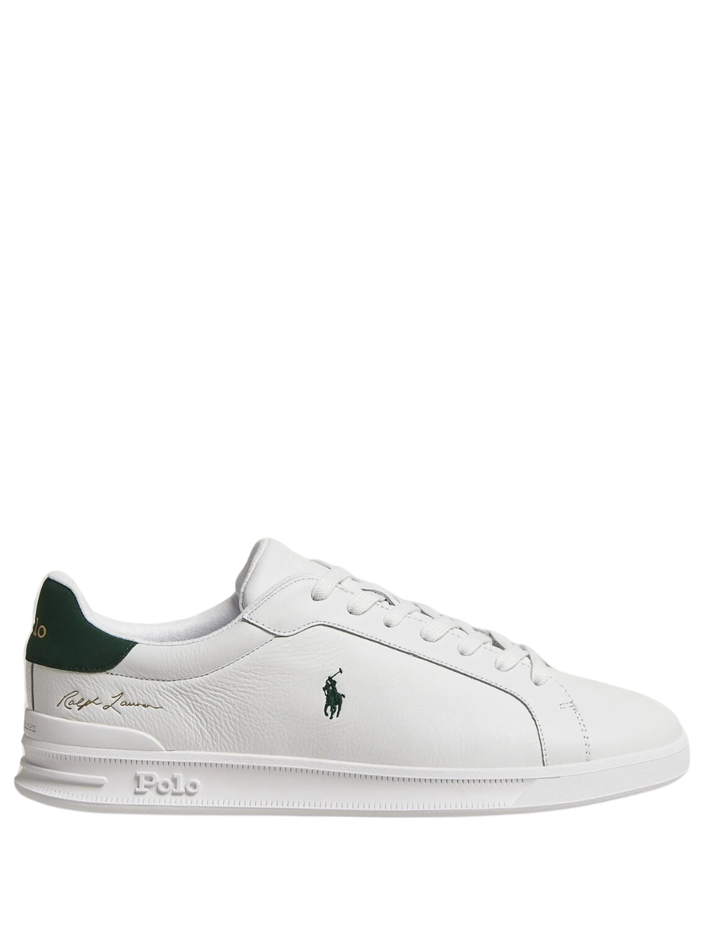 RALPH LAUREN Heritage Court II Leather Sneakers White/New Forest