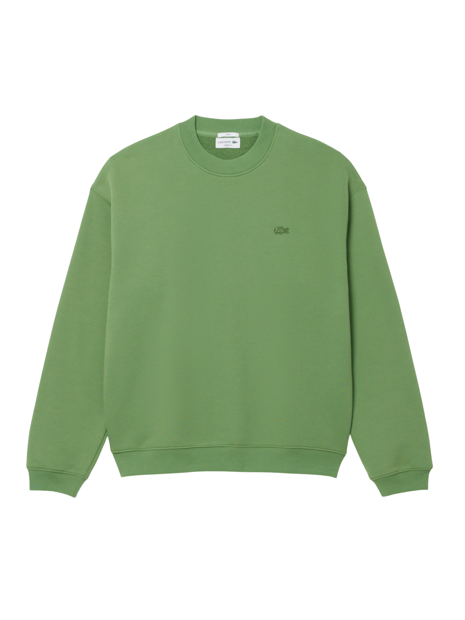 LACOSTE Loose Fit Heavy Fleece Sweatshirt Lime Green