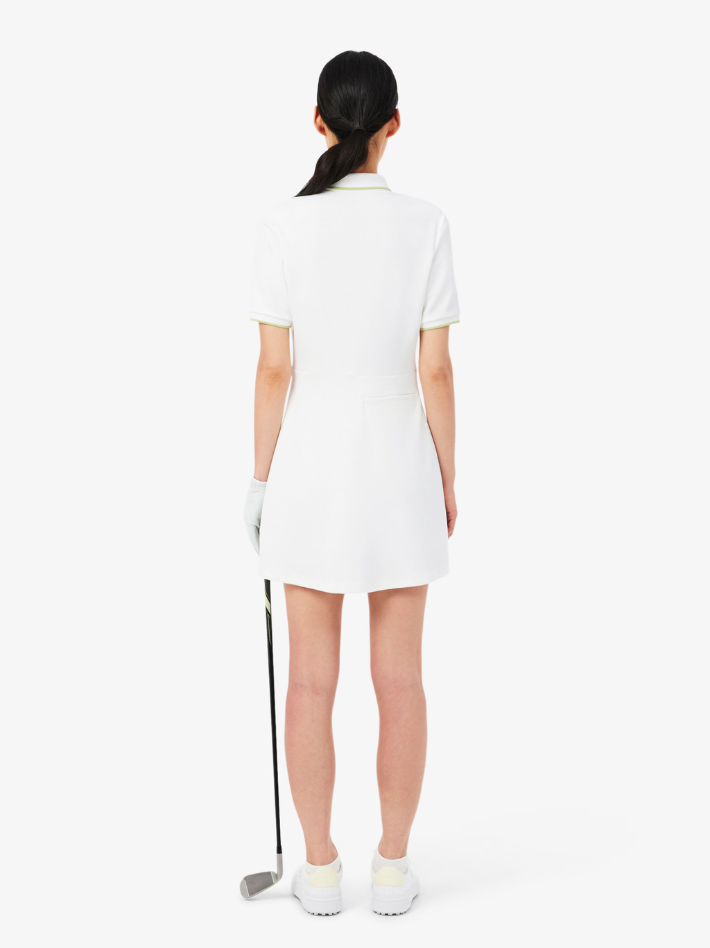 LACOSTE WOMEN Ultra Dry Trim Accent Golf Dress White