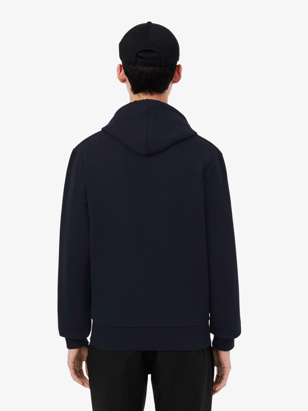 LACOSTE Colour-Block Zipped Hoodie Black