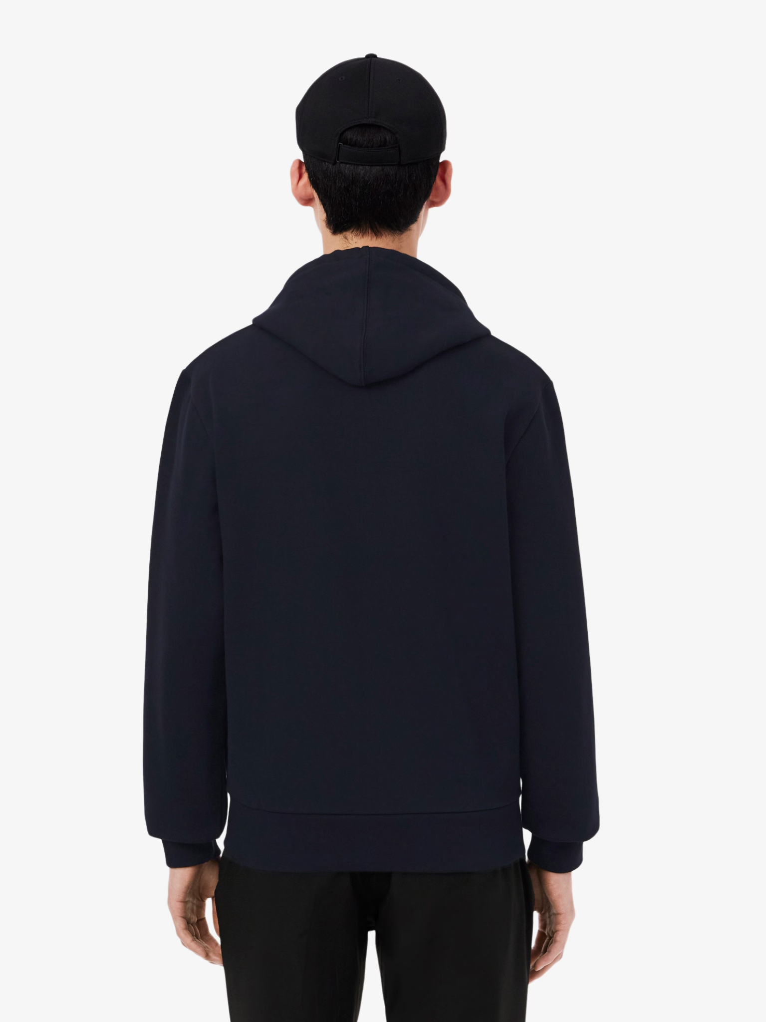 LACOSTE Colour-Block Zipped Hoodie Black