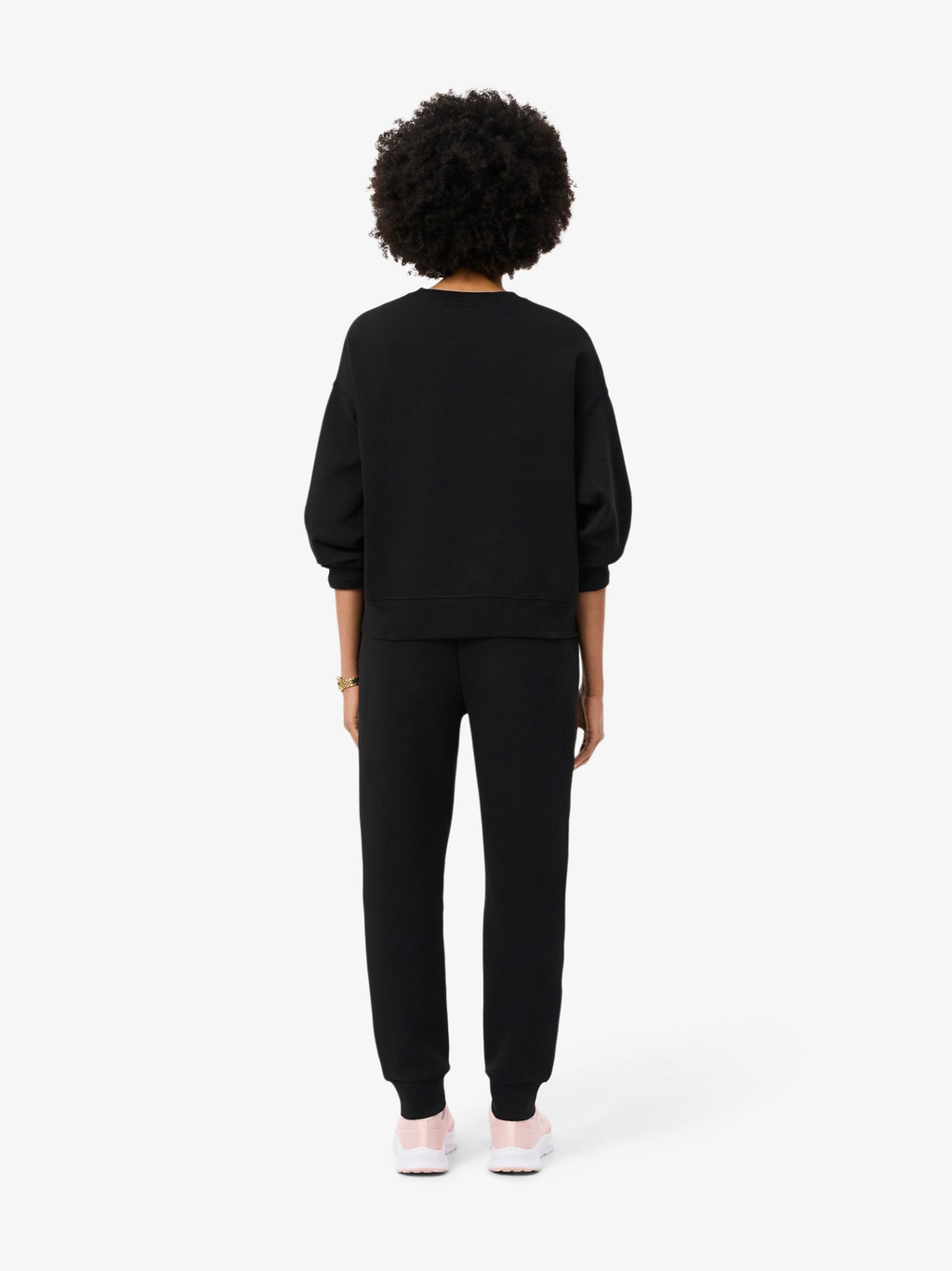 LACOSTE WOMEN Double Face Jersey Sweatpants Black