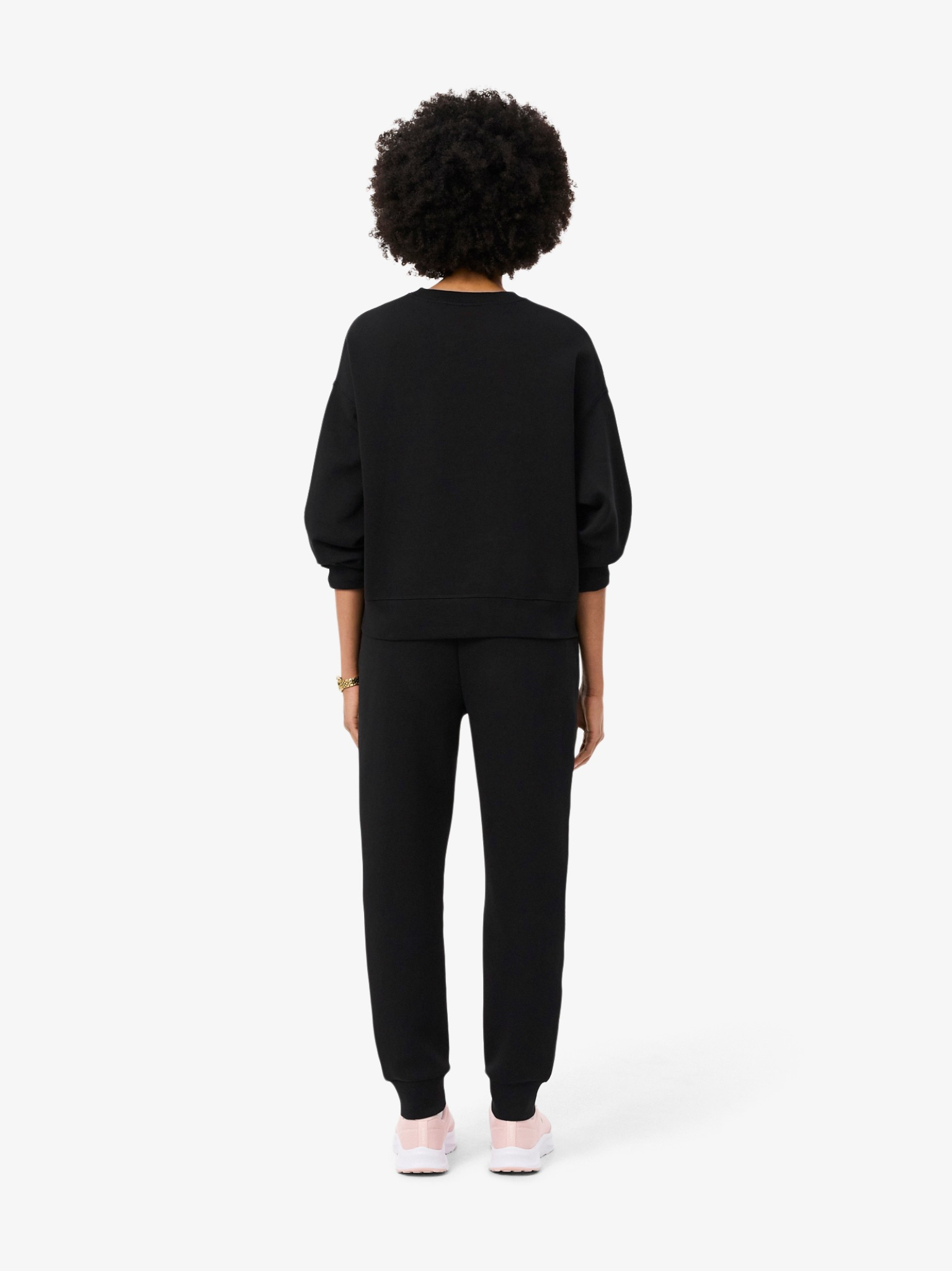 LACOSTE WOMEN Double Face Jersey Sweatpants Black