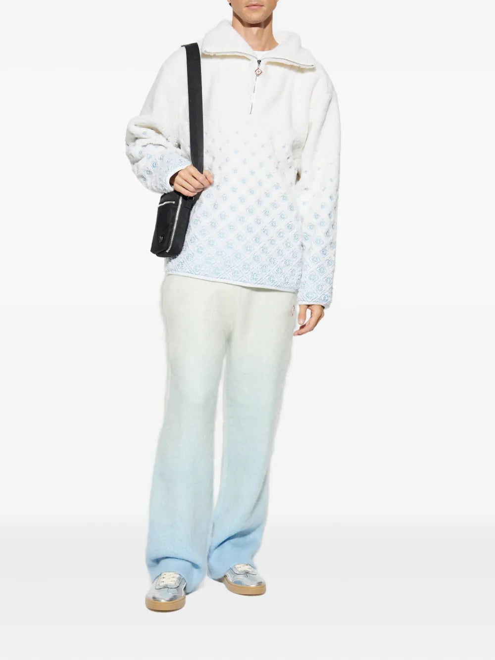 CASABLANCA Monogram Fleece Sweatshirt White