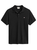 GANT Regular Fit Shield Piqué Polo Shirt Black