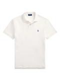 RALPH LAUREN Slim Fit Mesh Polo Shirt Pale Cream