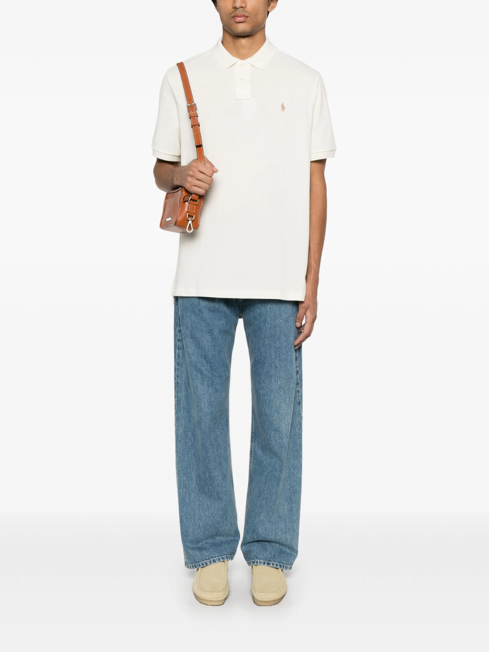RALPH LAUREN The Iconic Mesh Polo Shirt Natural