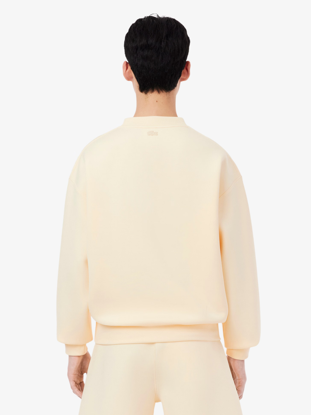 LACOSTE Loose Fit Embroidered Sweatshirt Beige