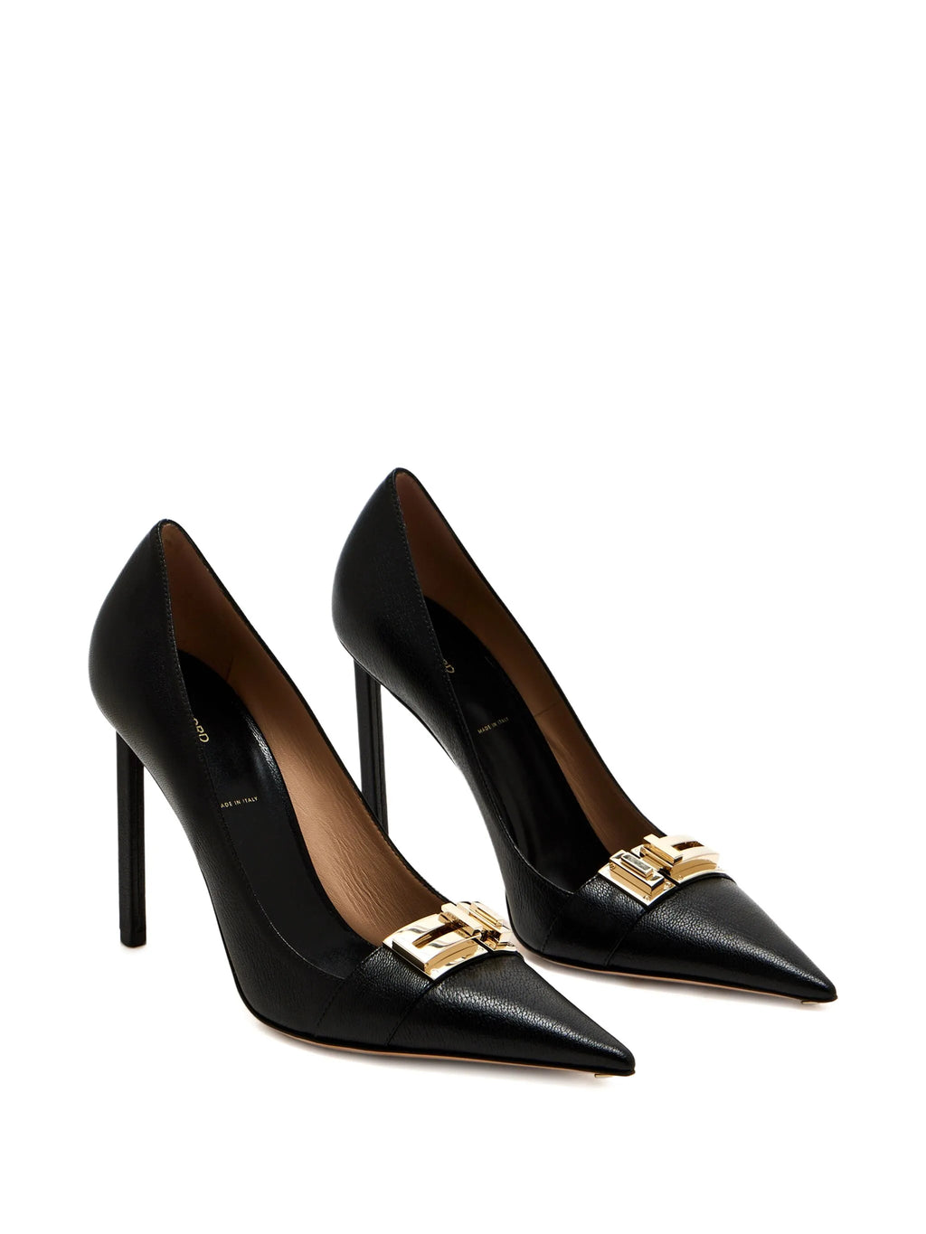 TOM FORD WOMEN 105mm T-Latch Pumps Black/Gold