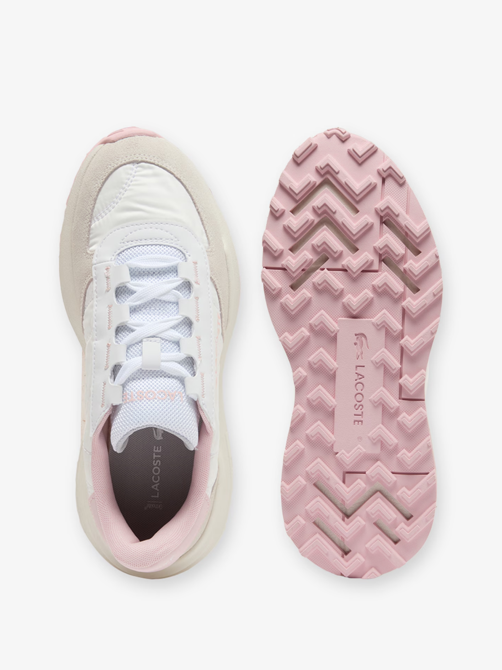 LACOSTE WOMEN Elite Active Evo Sneakers White/Light Pink
