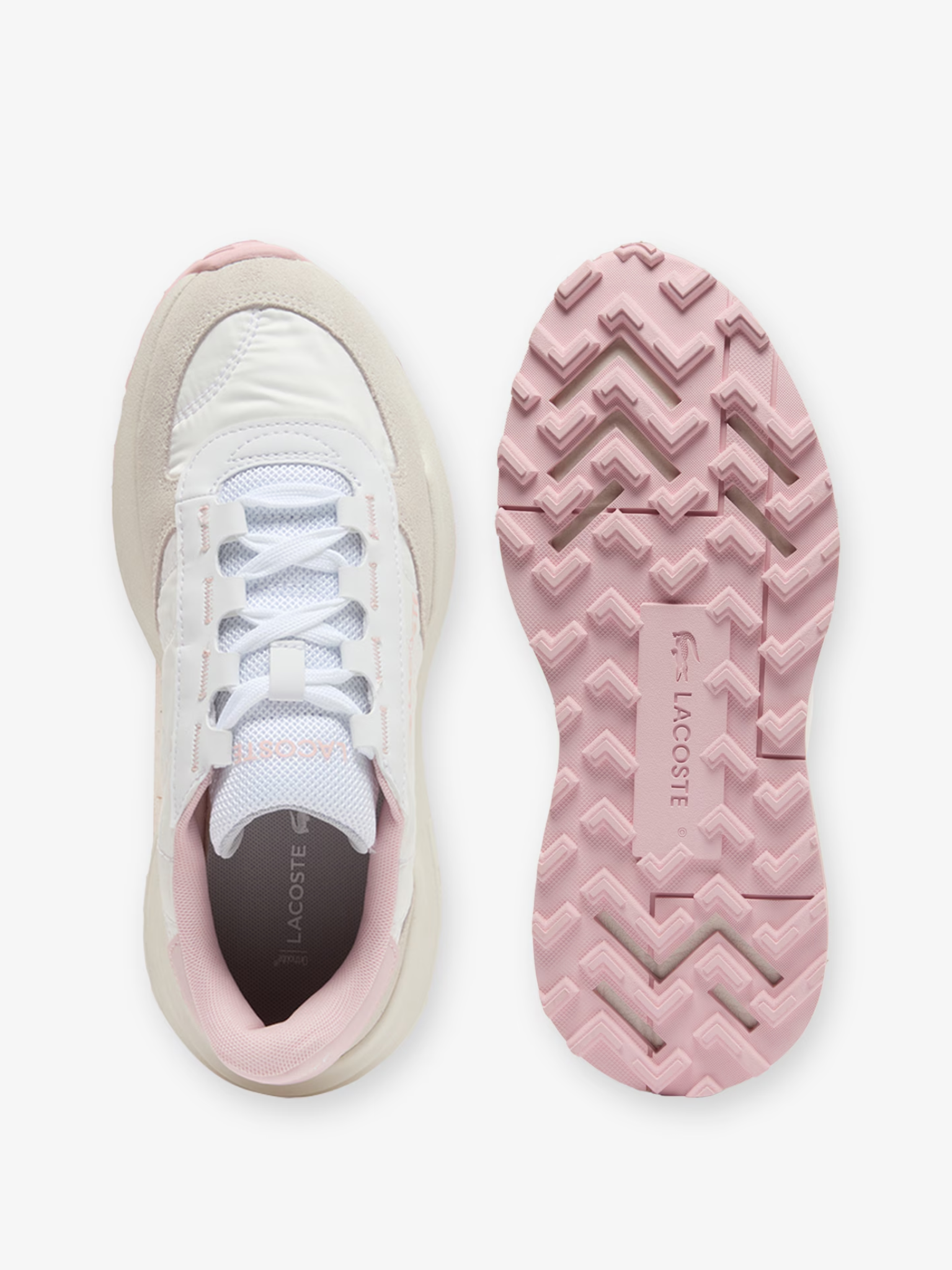LACOSTE WOMEN Elite Active Evo Sneakers White/Light Pink