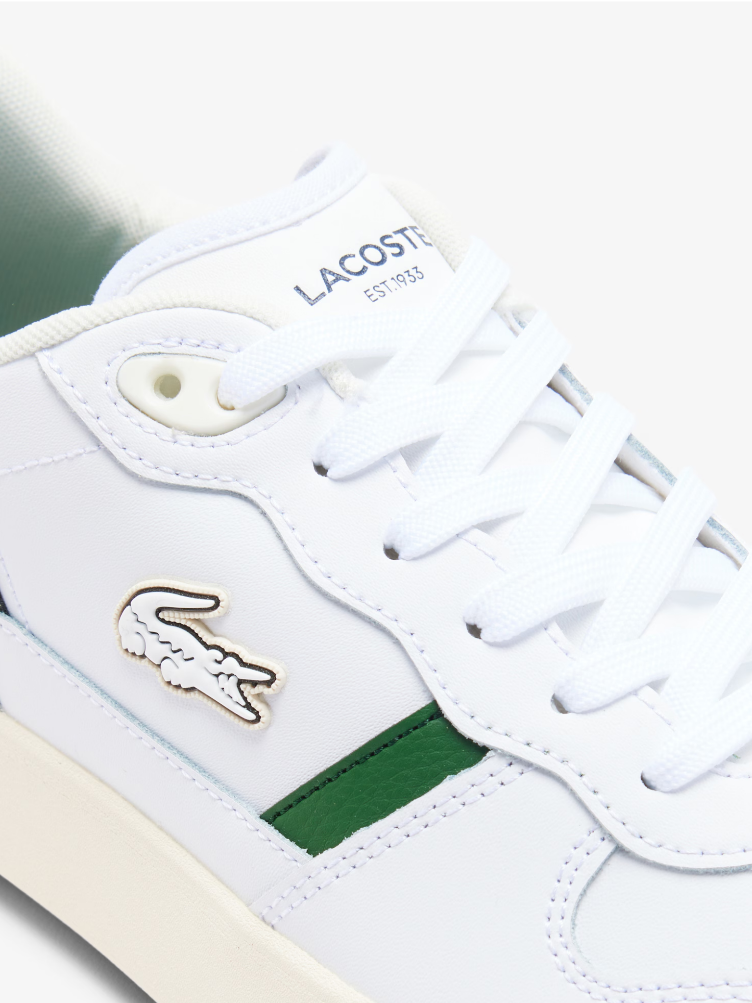 LACOSTE T-Clip Golf Leather Golf Shoes White/Green