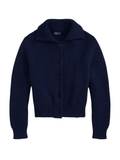 RALPH LAUREN WOMEN Cotton-blend Buttoned Cardigan Cruise Navy