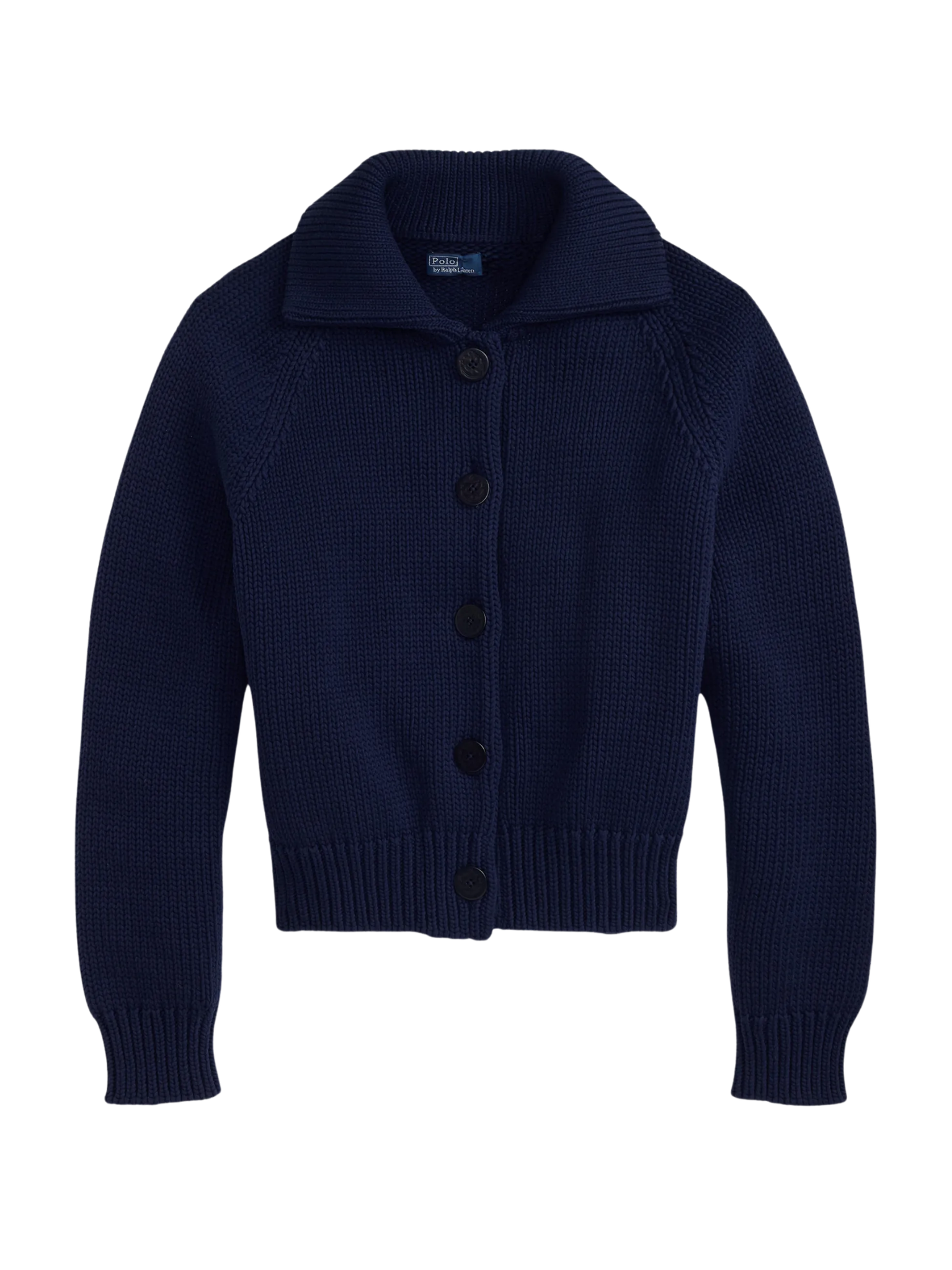 RALPH LAUREN WOMEN Cotton-blend Buttoned Cardigan Cruise Navy
