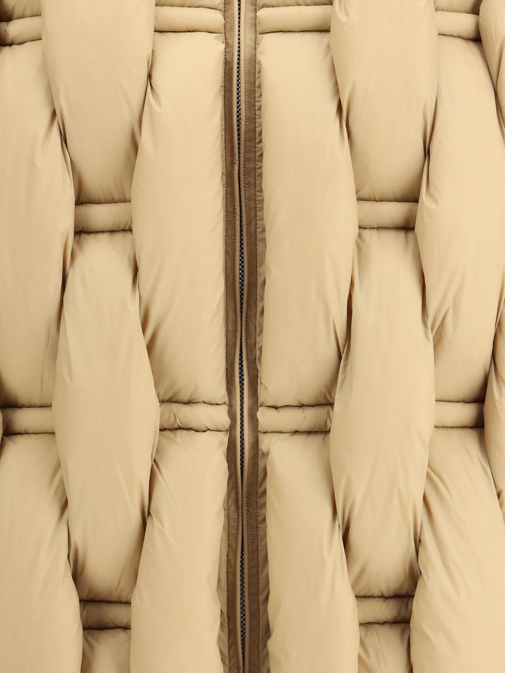 RAXXY 3D Down-Filled Woven Puffer Hooded Woven Puffer Jacket Camel