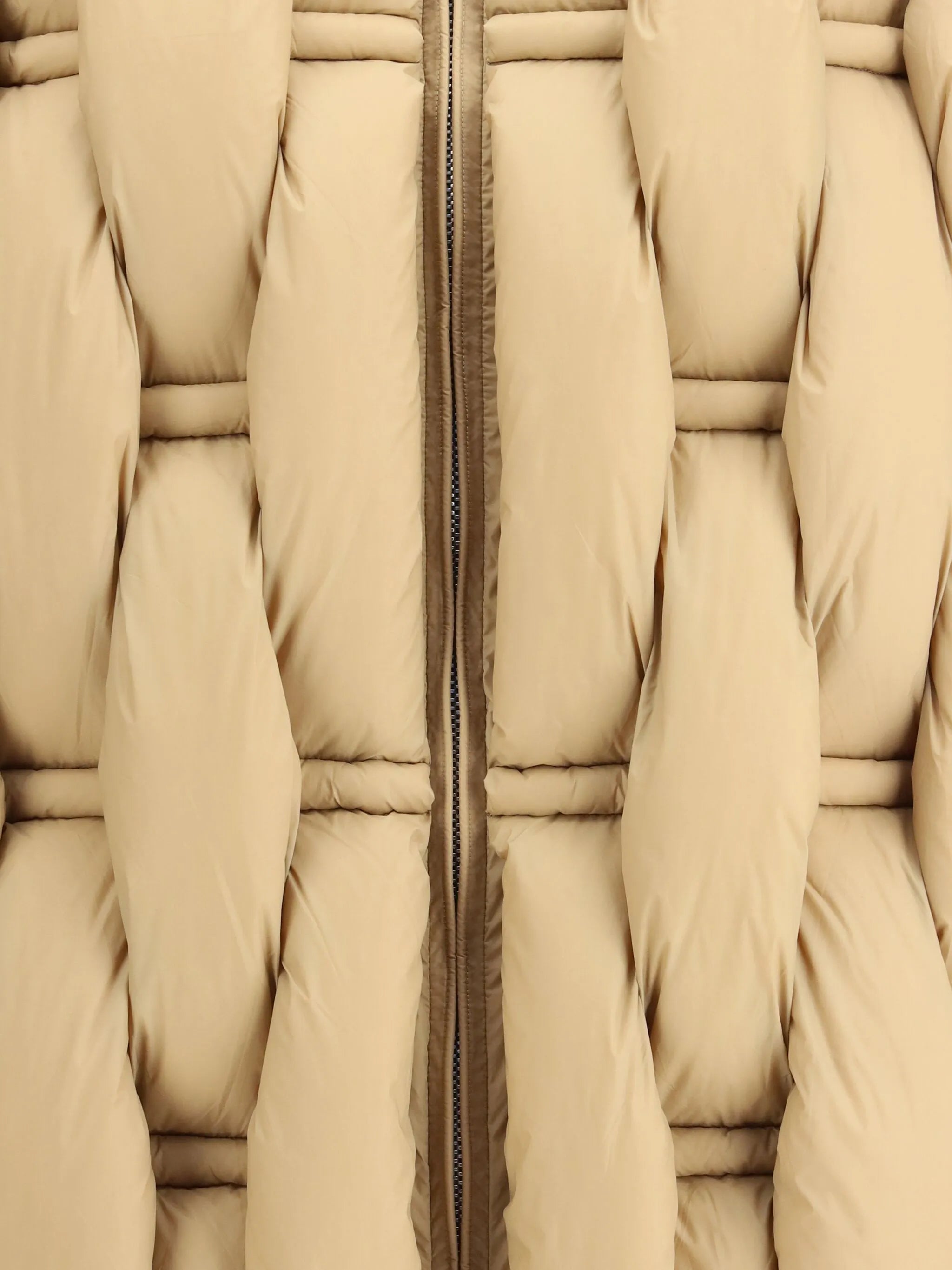 RAXXY 3D Down-Filled Woven Puffer Hooded Woven Puffer Jacket Camel