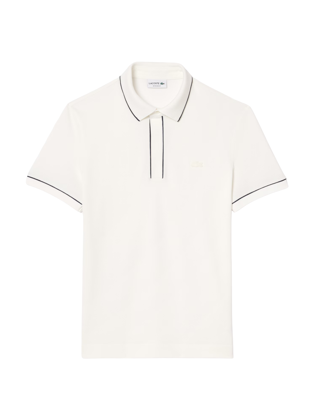 LACOSTE Regular Fit Paris Stretch Piqué Polo Shirt White