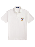 RALPH LAUREN Classic Fit Crest Mesh Polo Shirt White