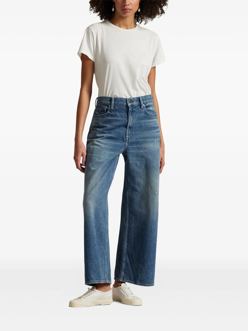 RALPH LAUREN WOMEN High-Rise Wide-leg Crop Jeans Maceen Wash