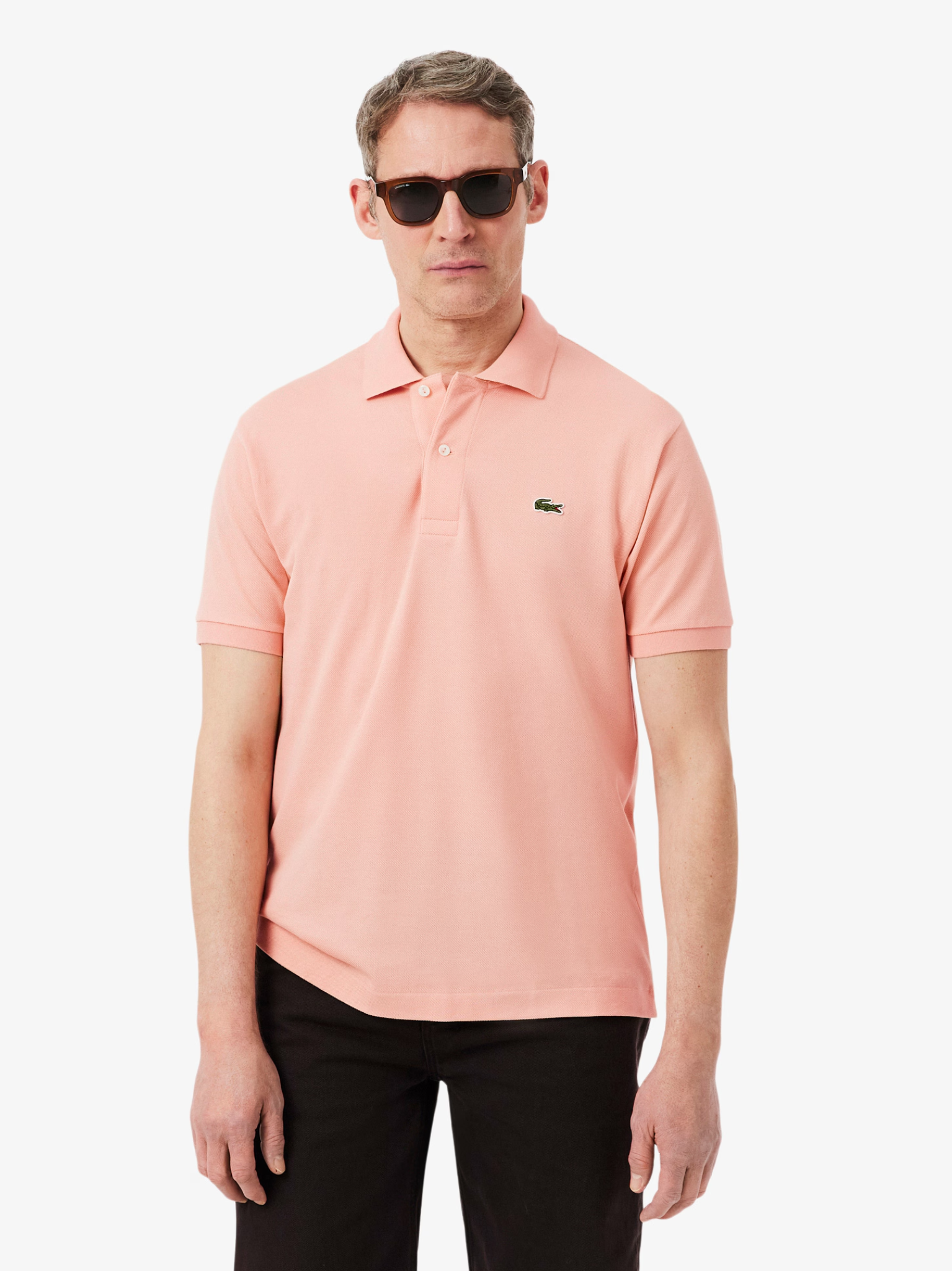 LACOSTE Classic Fit L.12.12 Original Polo Shirt Coral Pink