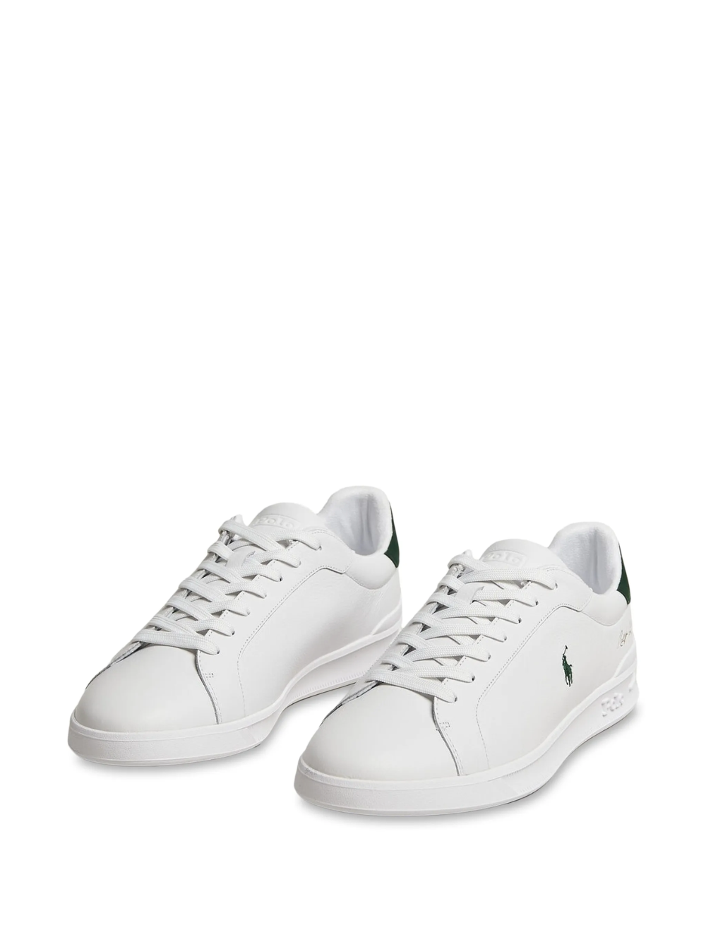 RALPH LAUREN Heritage Court II Leather Sneakers White/New Forest