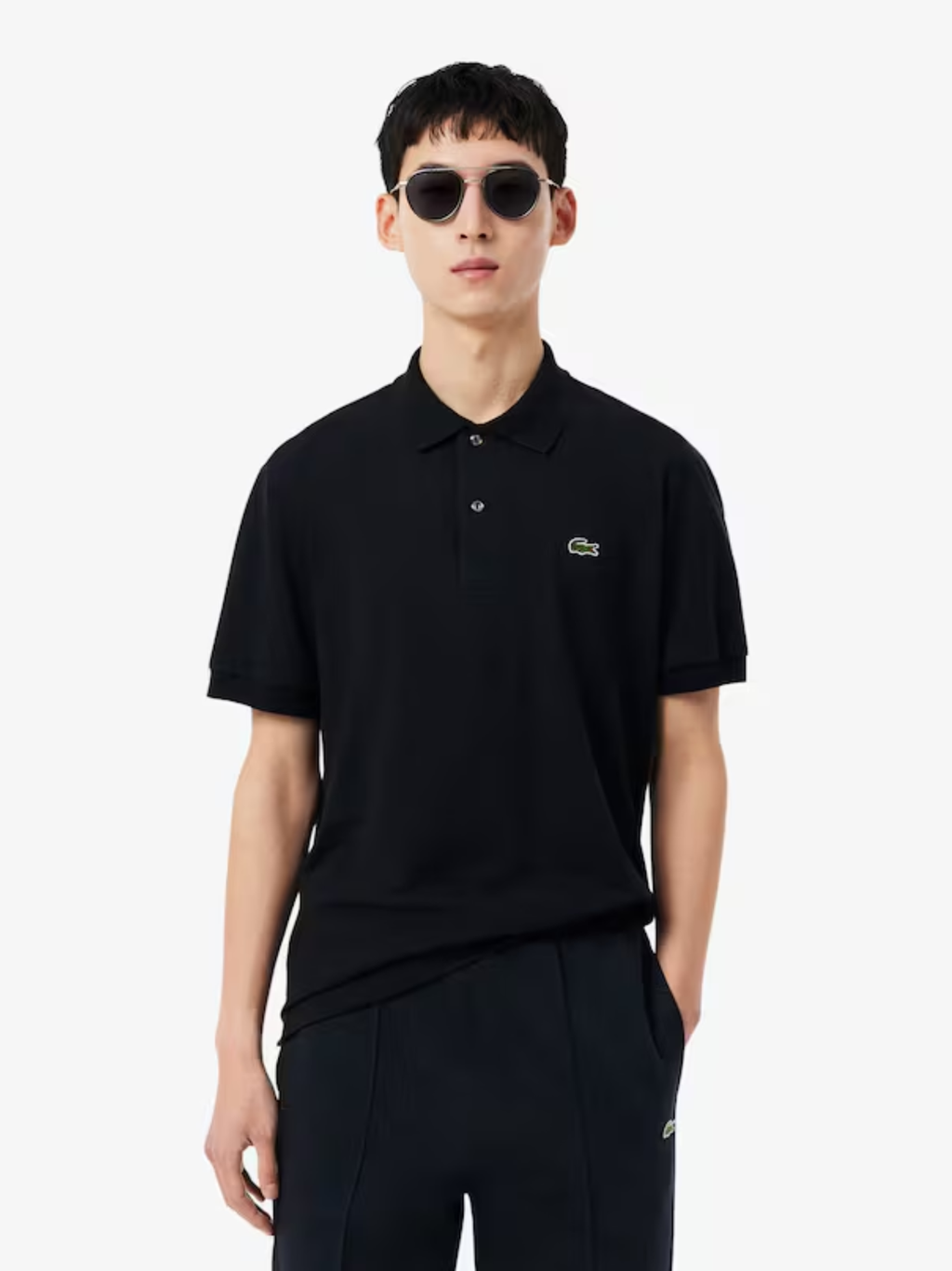 LACOSTE Classic Fit L.12.12 LIGHT Polo Shirt Black
