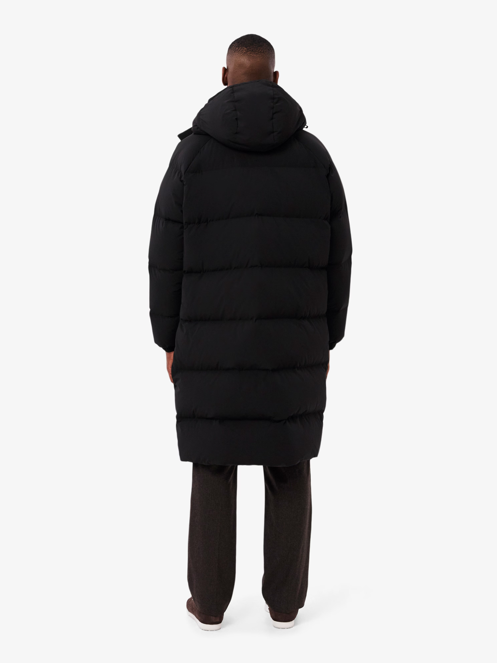 LACOSTE Long Water-Repellent Down Jacket Black