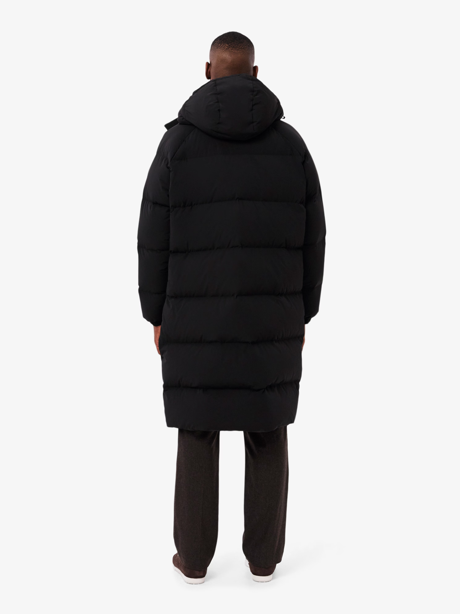 LACOSTE Long Water-Repellent Down Jacket Black