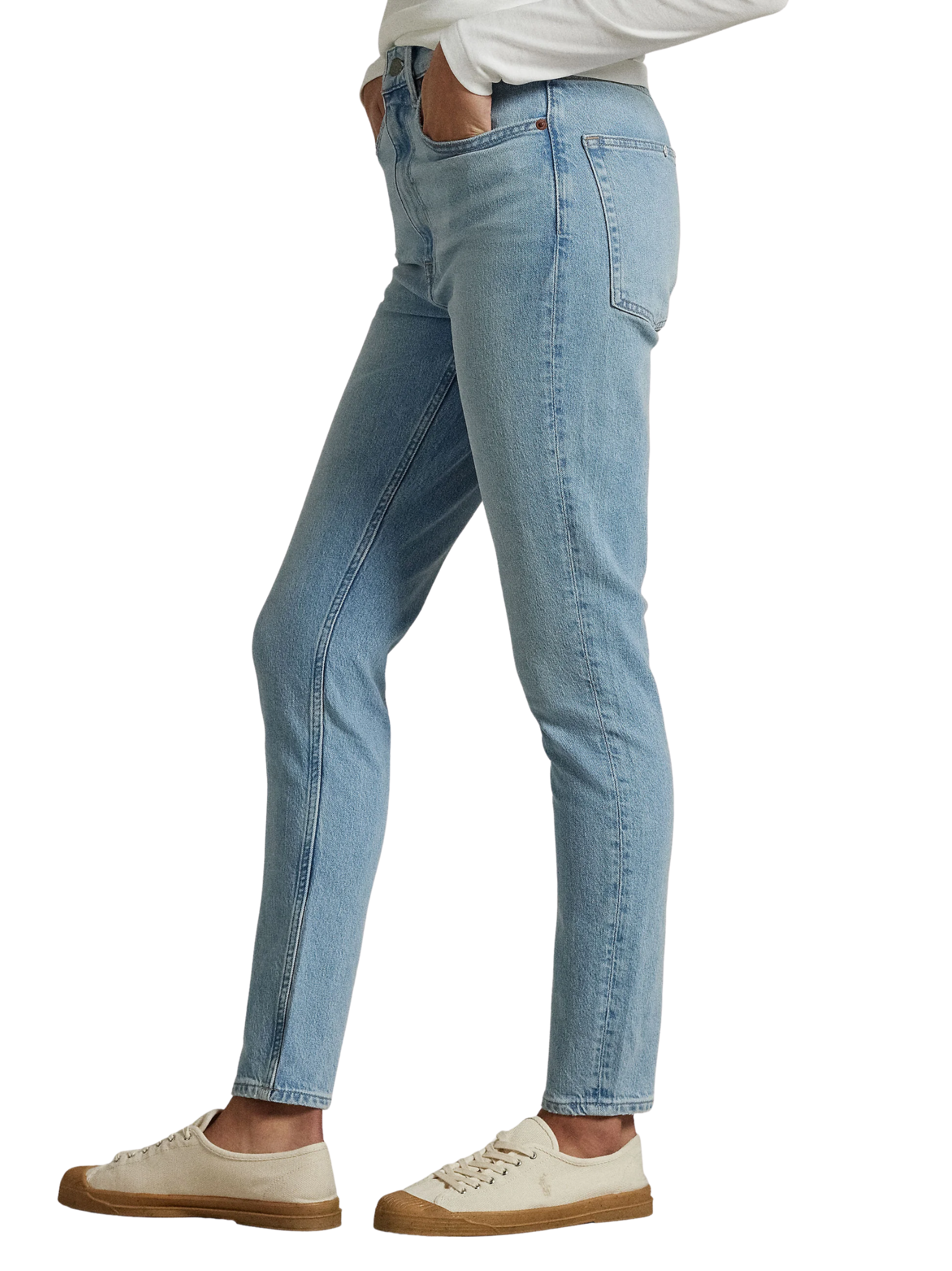 RALPH LAUREN WOMEN High Rise Super-slim Jeans Dulah Wash