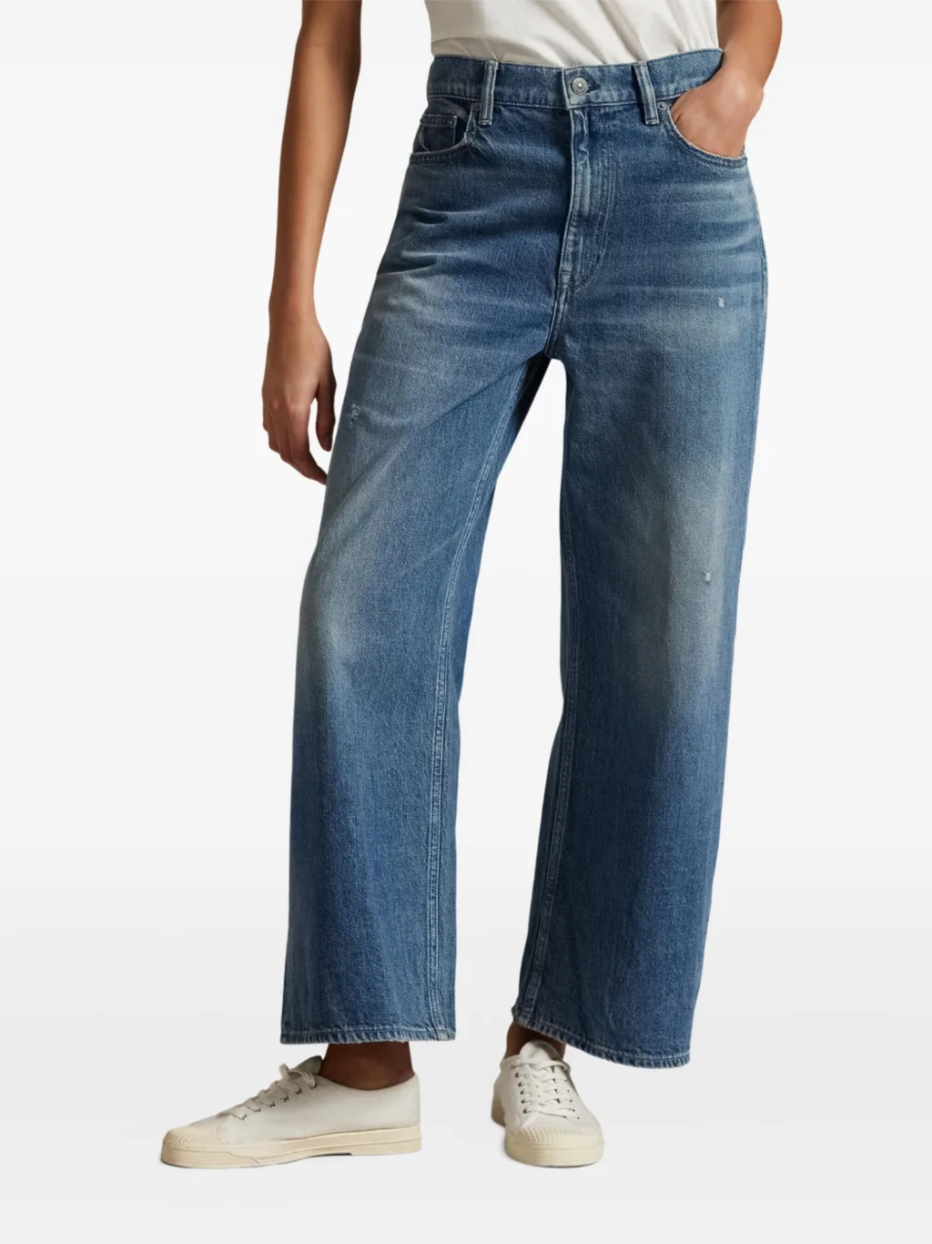 RALPH LAUREN WOMEN High-Rise Wide-leg Crop Jeans Maceen Wash