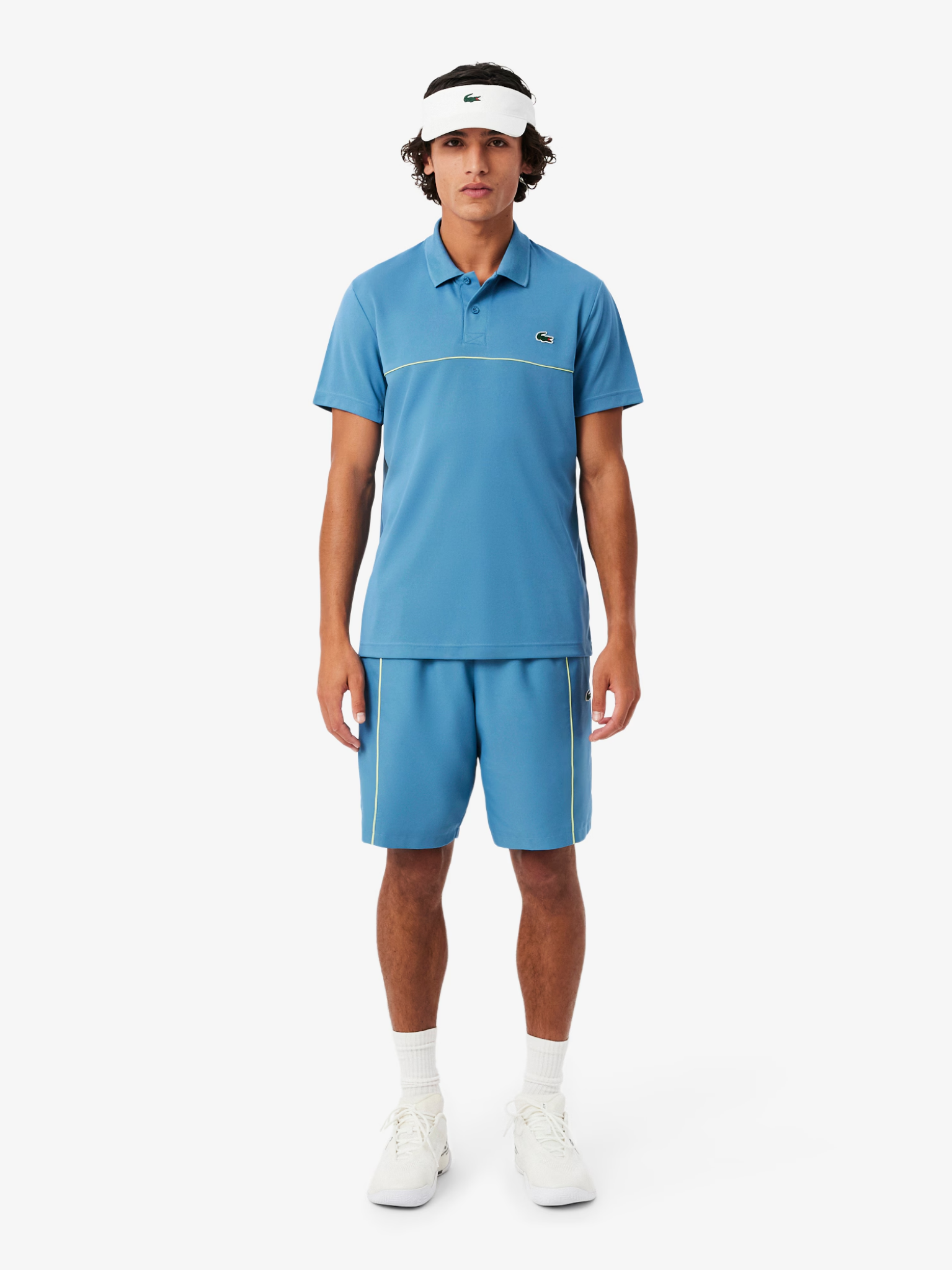 LACOSTE Sport Ultra Dry Trim Accent Polo Shirt Sky Blue