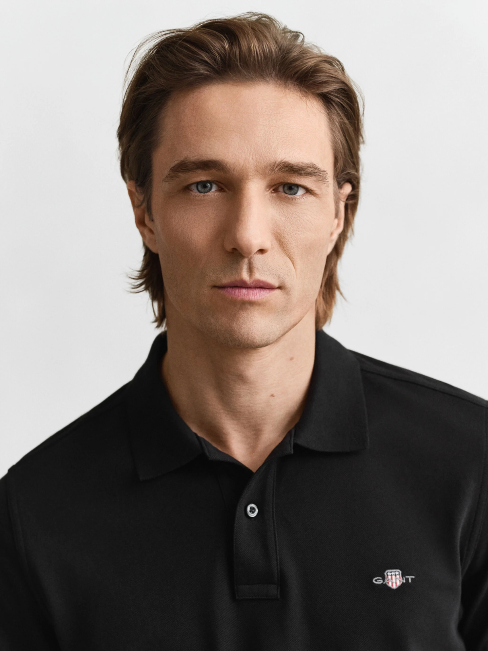 GANT Regular Fit Shield Piqué Polo Shirt Black
