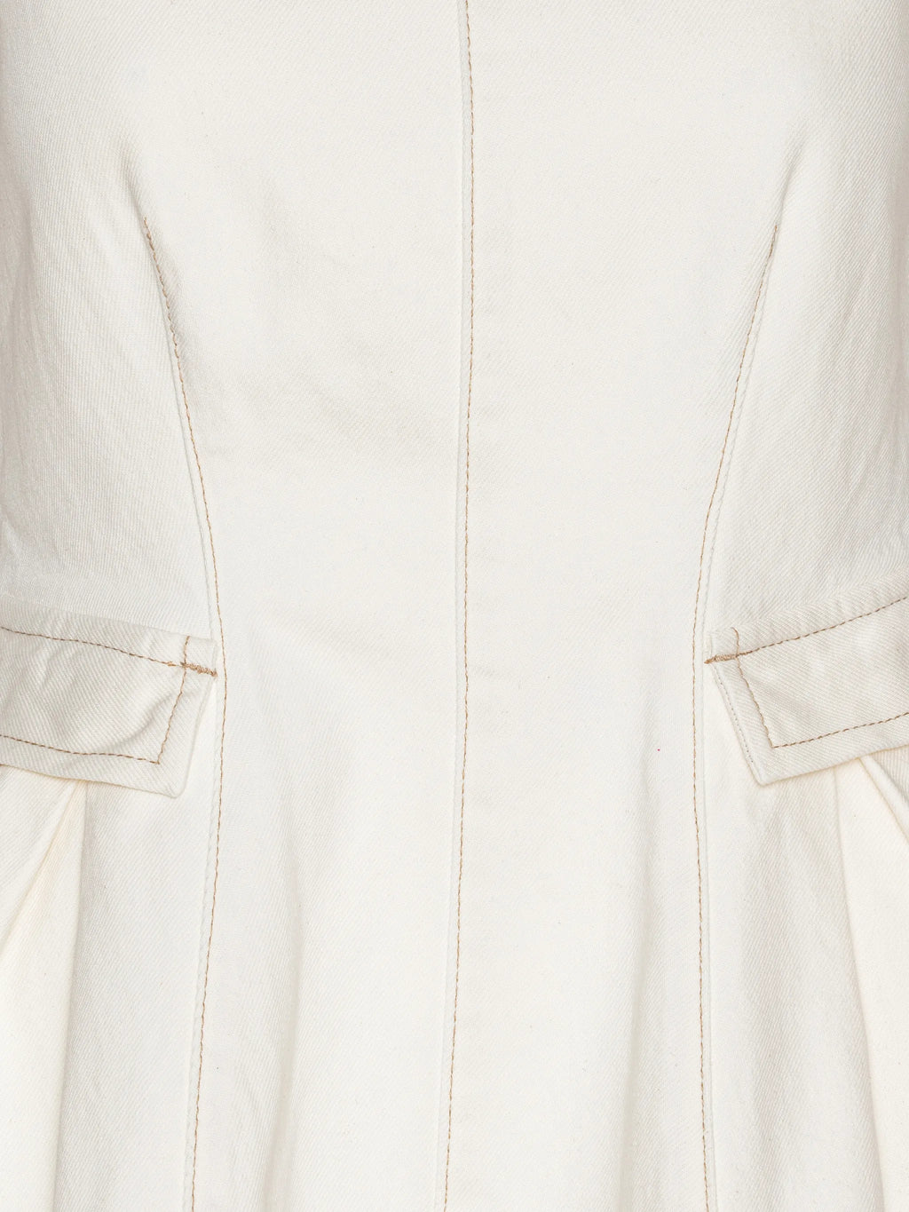 ROTATE BIRGER CHRISTENSEN WOMEN Peplum Denim Top White Denim