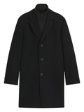 HUGO Milogan2541 Wool-Blend Coat With Quilted Inner Vest Black
