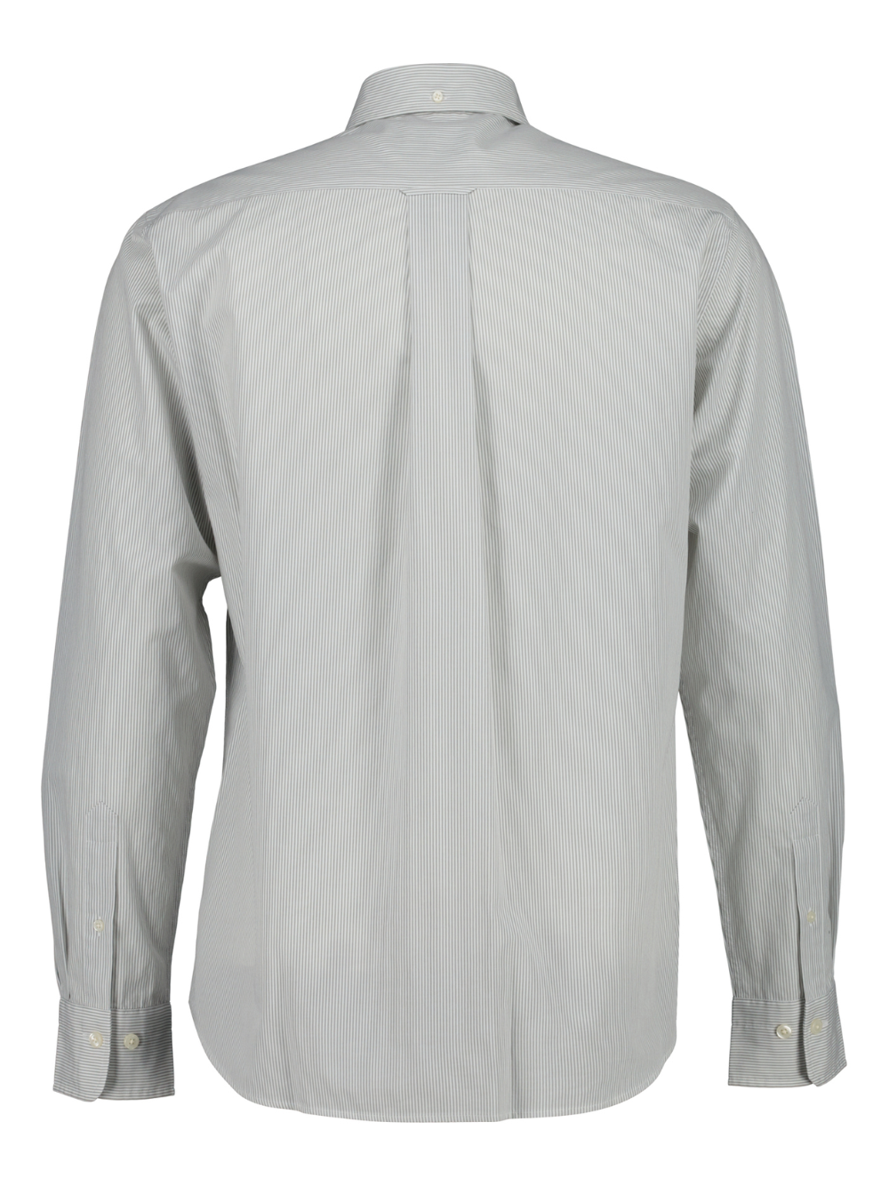 GANT Regular Fit Classic Banker Stripe Poplin Shirt Pewter Grey