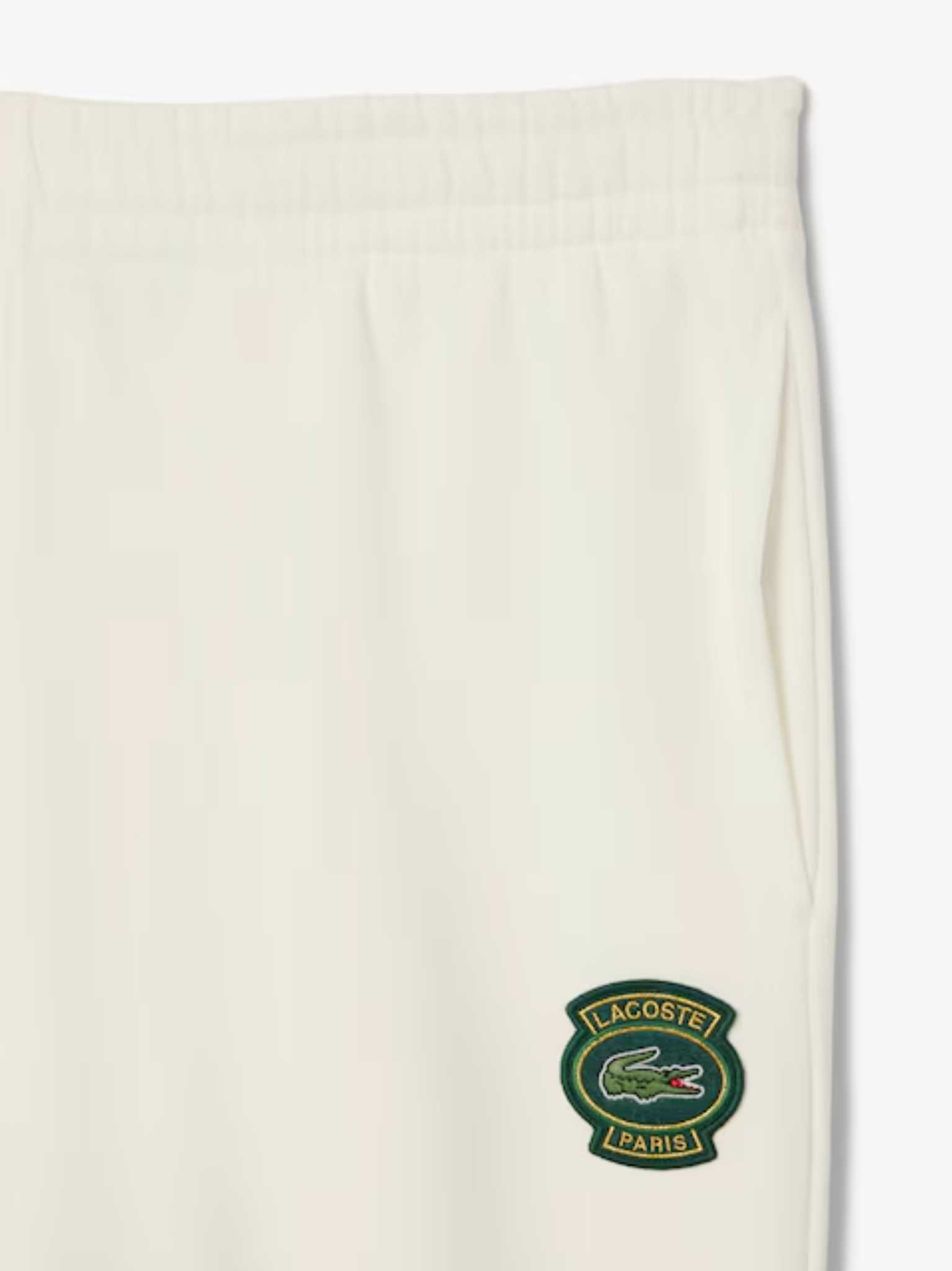LACOSTE Fleece Badge Sweatpants White