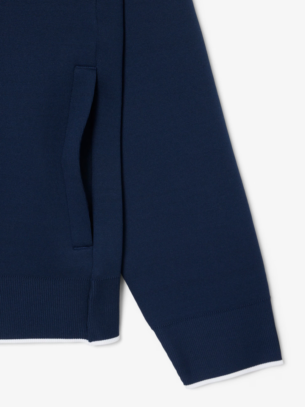 LACOSTE Tennis Heritage Polo Collar Zipped Sweatshirt Midnight Blue